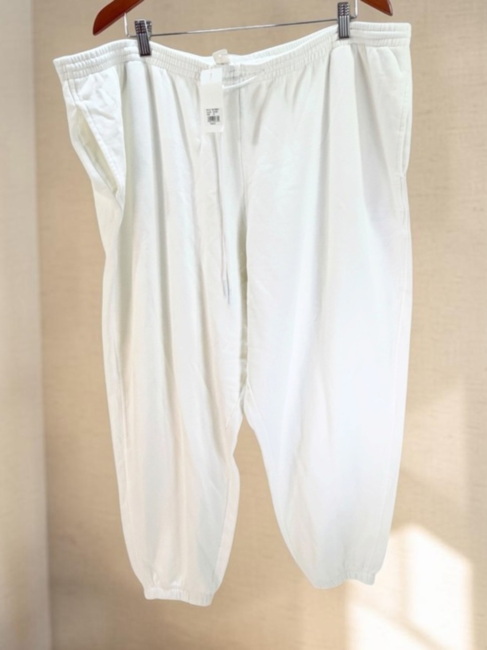 Vince White Cotton Cropped Jogger Pants Size 3X NWT comfort sweat pants